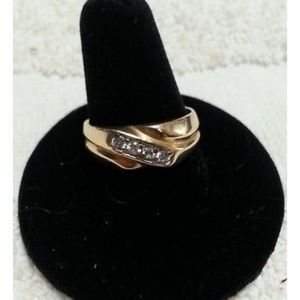 solid 14k diamond ring